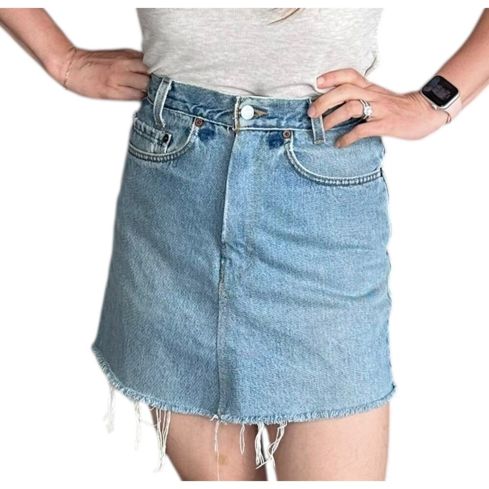 Levi's Light Blue Denim Mini Skirt